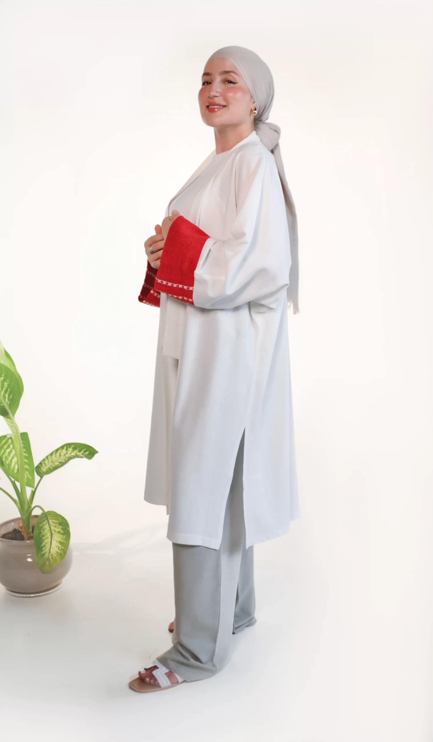 Kimono Rimel -Manches Rouges