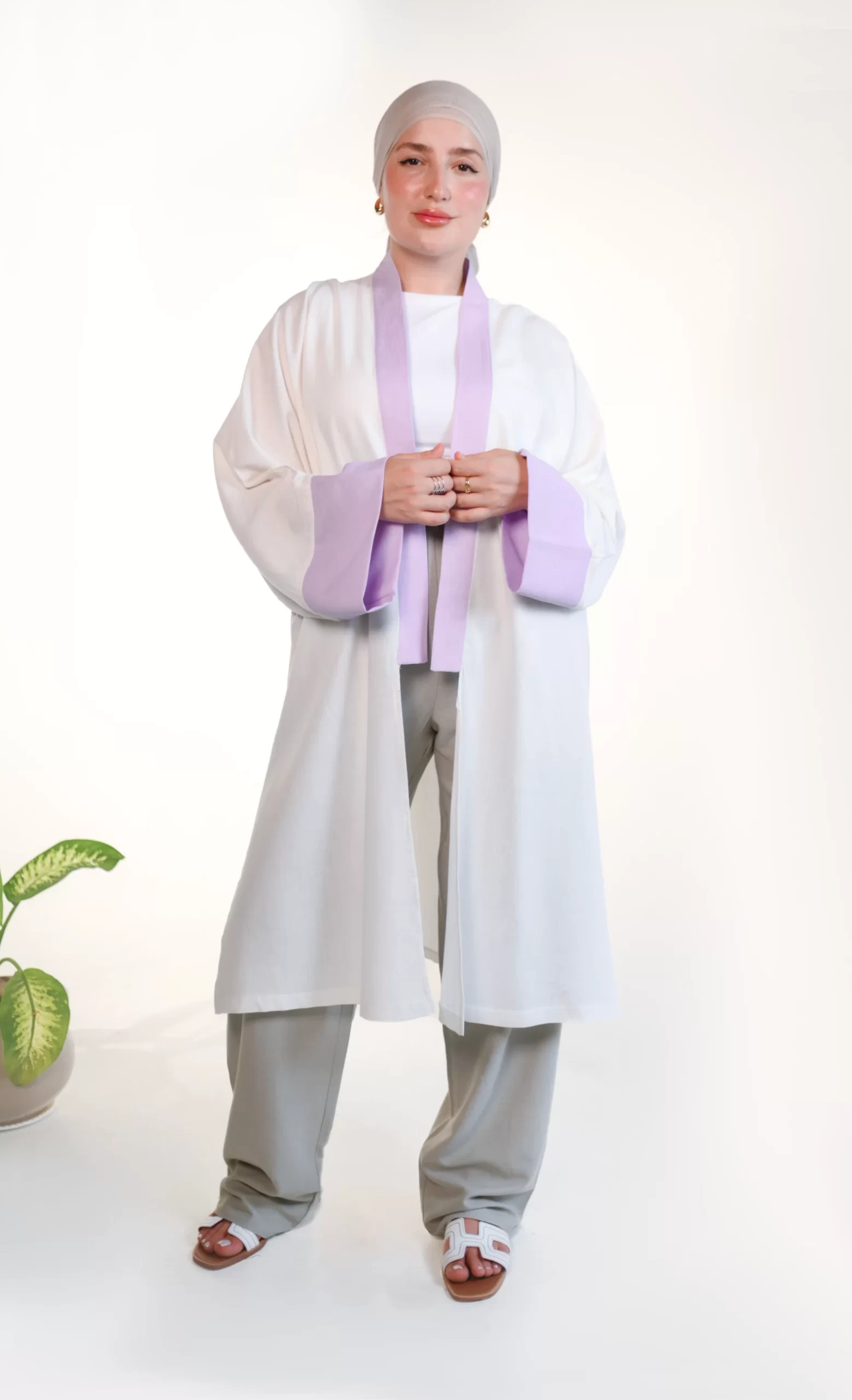 Kimono Rimel -Manches Mauves